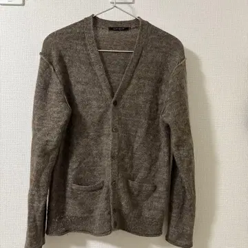 브라운 모헤어 가디건