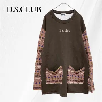 D.S.CLUB 드럭 스토어즈 긴팔 트레이닝복 백 프린트 브라운