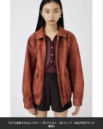 MOUSSY F/LEATHER A-2 FLIGHT 자켓