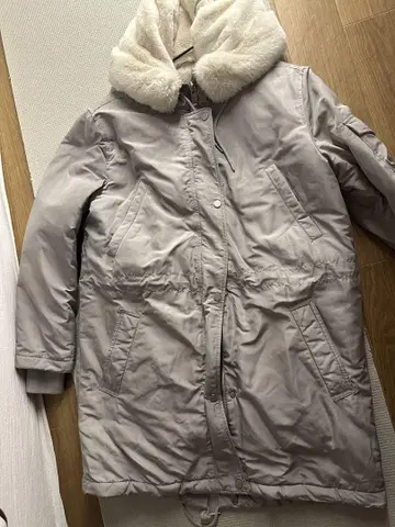 그레이 플리스 안감 점퍼