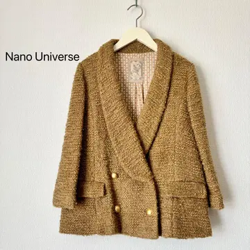 Nano Universe 린 그룹 골드 버튼 더블 브레스트 자켓