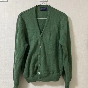 MADE IN USA 그린 V넥 가디건