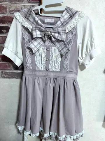 LIZLISA 레이스 에이프런풍 카슈쿨 원피스