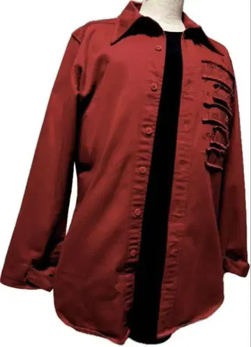 ALGONQUINS 코튼 100% 데미지 하라주쿠 레드 펑크 락