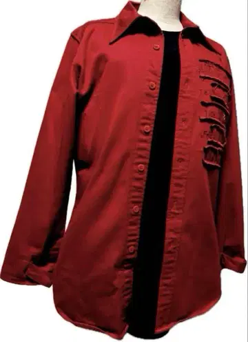 ALGONQUINS 코튼 100% 데미지 하라주쿠 레드 펑크 락