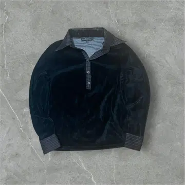 벨로아 긴팔 카라 부착 티셔츠 archive y2k