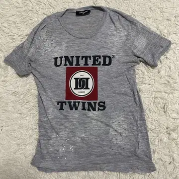 DSQUARED2 데미지 가공 반팔 T셔츠 그레이 XS