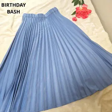 [ 오샤레 BIRTHDAY BASH ] 스카이블루 플리츠 스커트