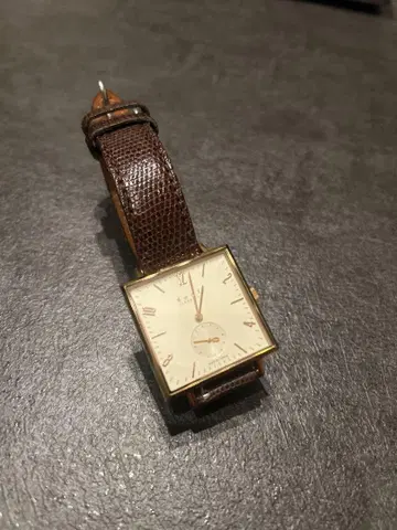 [ knot ] 아이보리 다이얼 x 스퀘어형 손목시계