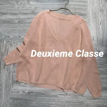 Deuxieme Classe 약 3만 미들 게이지 니트 면 100% 핑크