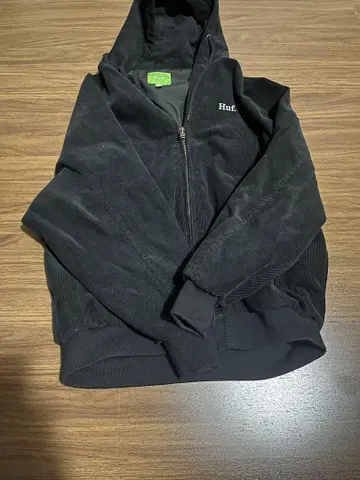 HUF 코듀로이 블랙 후드티 S 사이즈