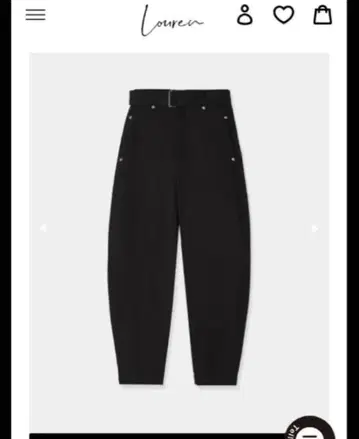 louren 블랙 데님 팬츠 하이웨스트