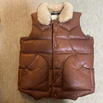 TMT 브라운 카멜 가죽 퍼 포함 베스트