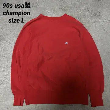 90s usa제 champion 리버스 위브 레드 자수 택 L