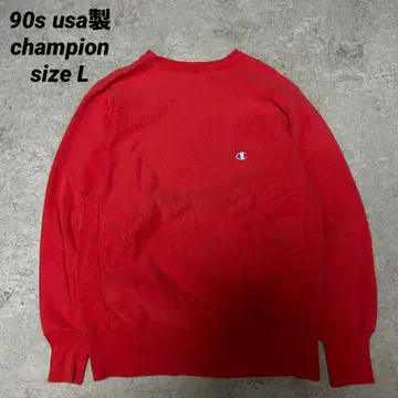 90s usa제 champion 리버스 위브 레드 자수 택 L