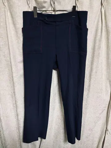 70s 빈티지 팬츠 폴리에스테르 센터 프레스