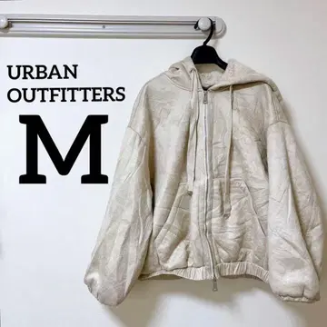 [ M ] URBAN OUTFITTERS 플리스 후드티 베이지 화이트