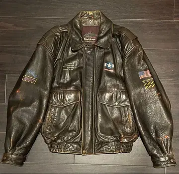 레어 Wind Armor 가죽 자켓 핀업걸 A2 90s
