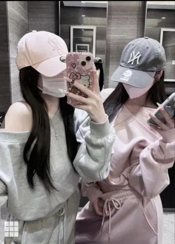 새상품 원숄더 맨투맨 x 와이드 팬츠 셋업 [pm607a] GRL