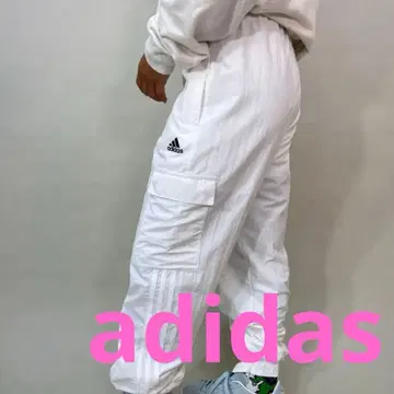 adidas 나일론 카고 팬츠 화이트 샤카팬츠