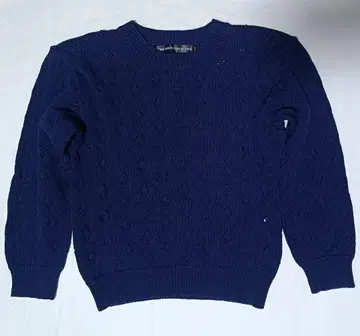 제인 마플 댄스 르 살롱 시스루 짜임 면 니트 네이비