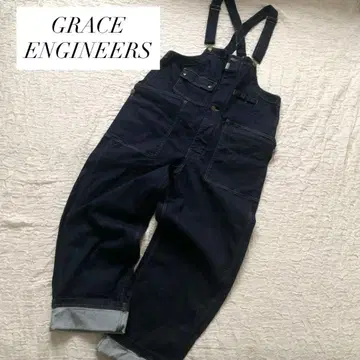 그레이스 엔지니어 오버롤 살로펫 데님 작업복 스트레치 L 사이즈