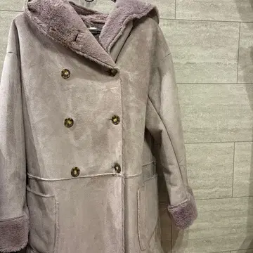 natural couture 연보라 무스탕 코트 F 사이즈