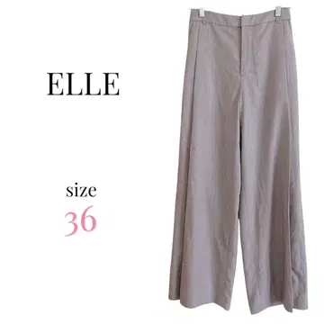 ELLE [ 36 ] 와이드 팬츠 캐주얼 팬츠 오피스 캐주얼 깔끔 그레이