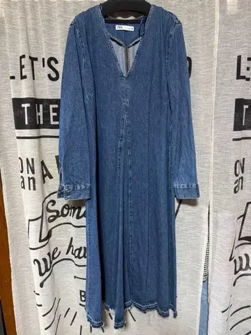 ZARA 데님 V넥 원피스