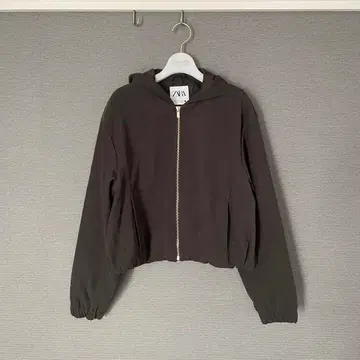 택 포함 새상품 ZARA 자라 크롭 후드티 자켓 XS 그레이