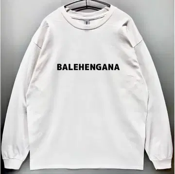 남녀 공용 BALEHENGANA 발레헨가나 롱 T 긴팔 티셔츠/화이트