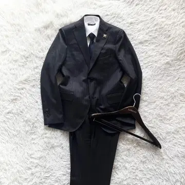 [ 새상품급 ] LARDINI 브라운 울 실크 수트 사이즈 46