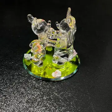 미키마우스 미니 마우스 유리 피규어 디즈니 유리 구두