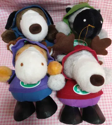 Kitten&Kid 강아지 루돌프 기린 봉제 인형 4개 세트