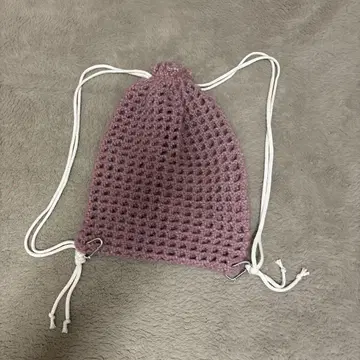 연한 핑크 메쉬 복조리
