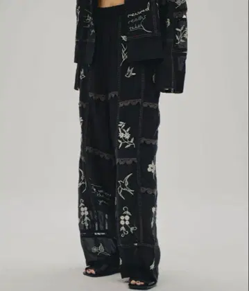 todayful Embroidery Patchwork Trousers