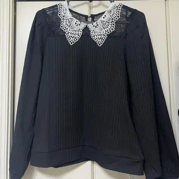 레이스 옷깃 뷔스티에 절개 풀오버