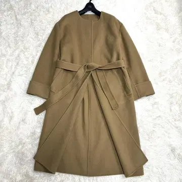 최근 모델 알아바일 리버 코트 맥시 길이 카멜 울 M 사이즈