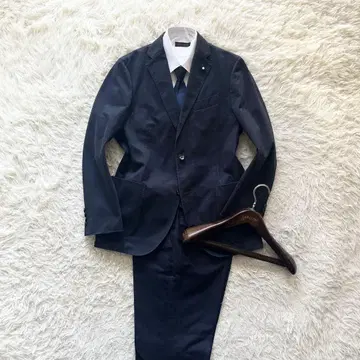 [양품] LARDINI 코튼 네이비 수트 부토니에 사이즈 48