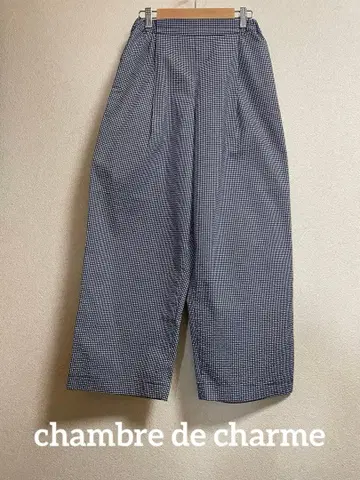 깅엄 체크 이지 팬츠