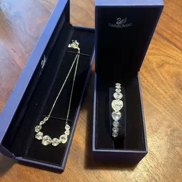 Swarovski 크리스탈 목걸이와 팔찌 세트