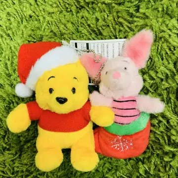 푸우 & 피글렛 인형 배지 디즈니 크리스마스