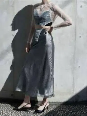 새상품!! jose moon METALIC FLOW SKIRT