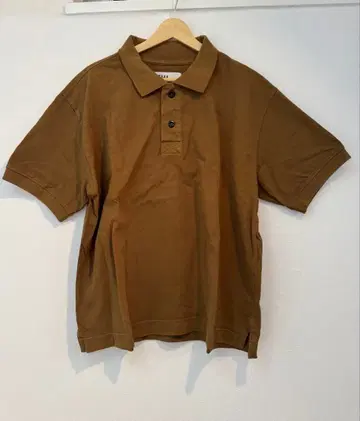 MHL. 브라운 피케 셔츠 L