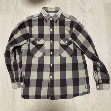 WAREHOUSE 체크 무늬 플란넬 셔츠 L 사이즈