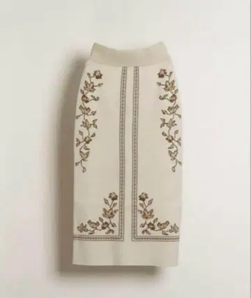 Eaphi SCARF MOTIF KNIT SKIRT ivory