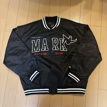 MARK GONZALES 블랙 바시티 자켓 L 사이즈