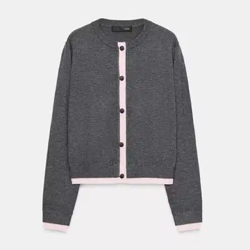 완판템 ZARA 콤비 니트 가디건 S 핑크
