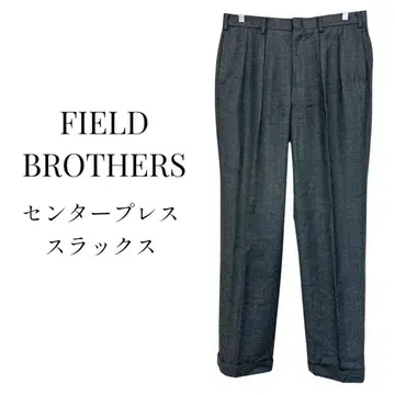 FIELD BROTHERS 센터 프레스 슬랙스 수트 비즈니스 팬츠