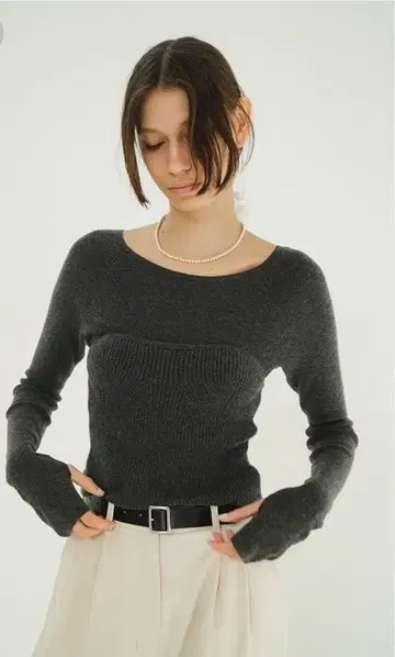 CLANE BUSTIER SET KNIT TOPS